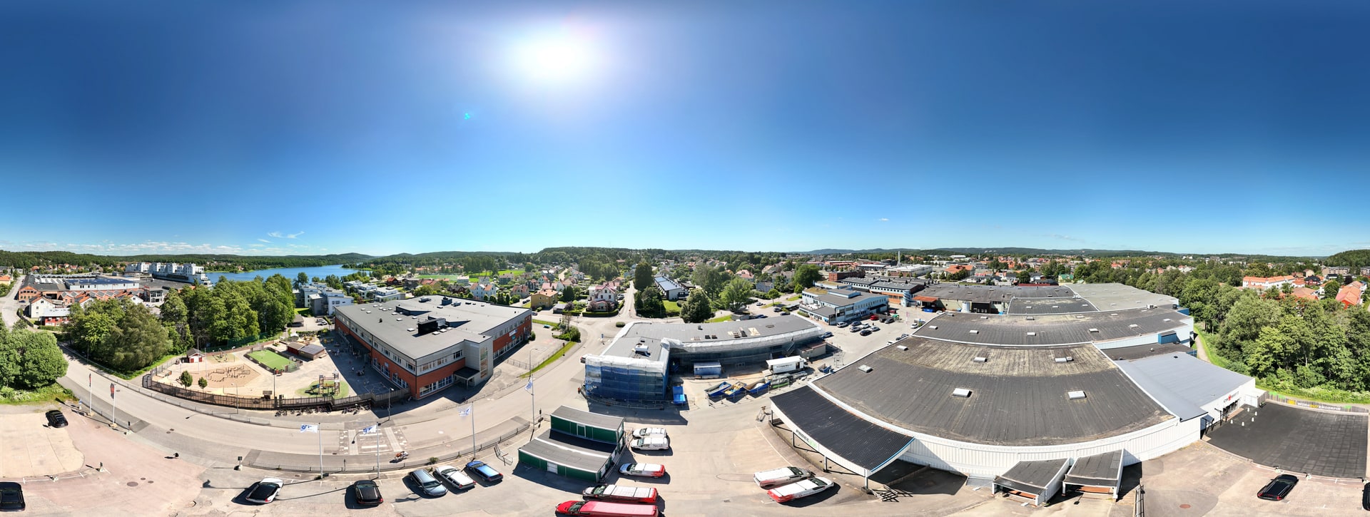 Normal view: 360 view over Alingsås