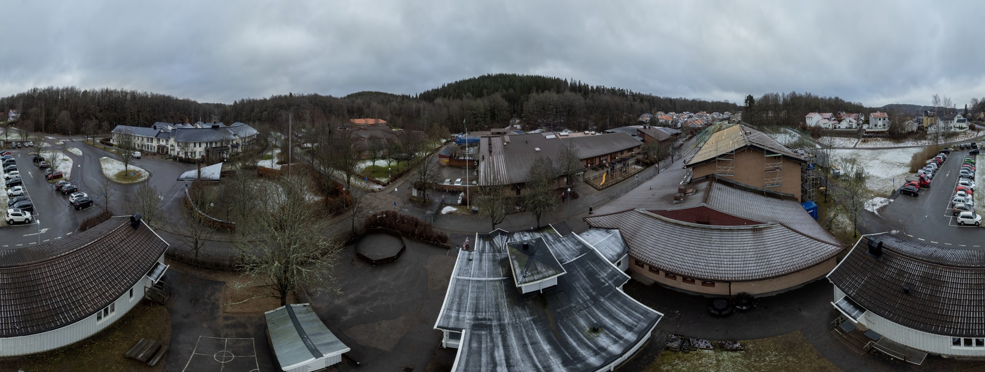 Normal view: 360 view over Ängaboskolan